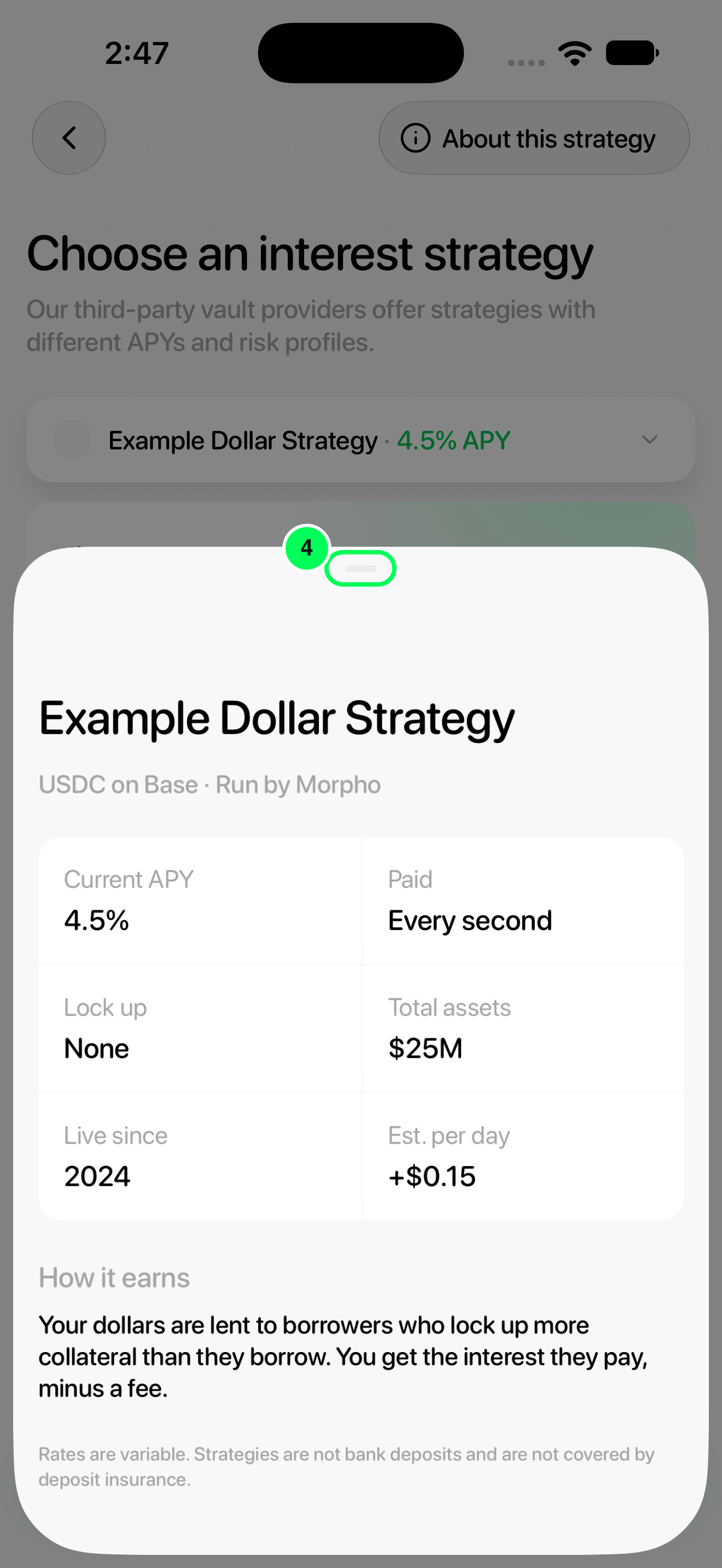 Return to your selection in the Tuyo app