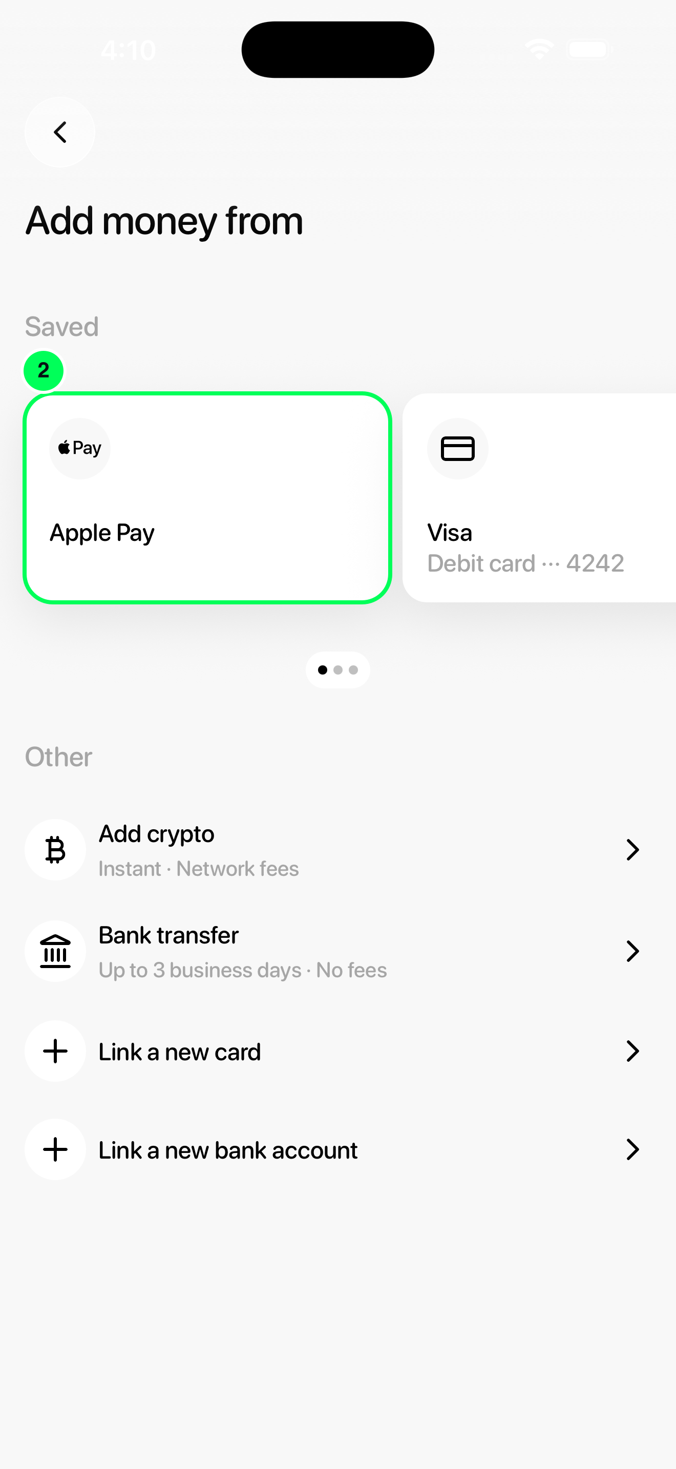 Choose Apple Pay or Google Pay in the new Tuyo app
