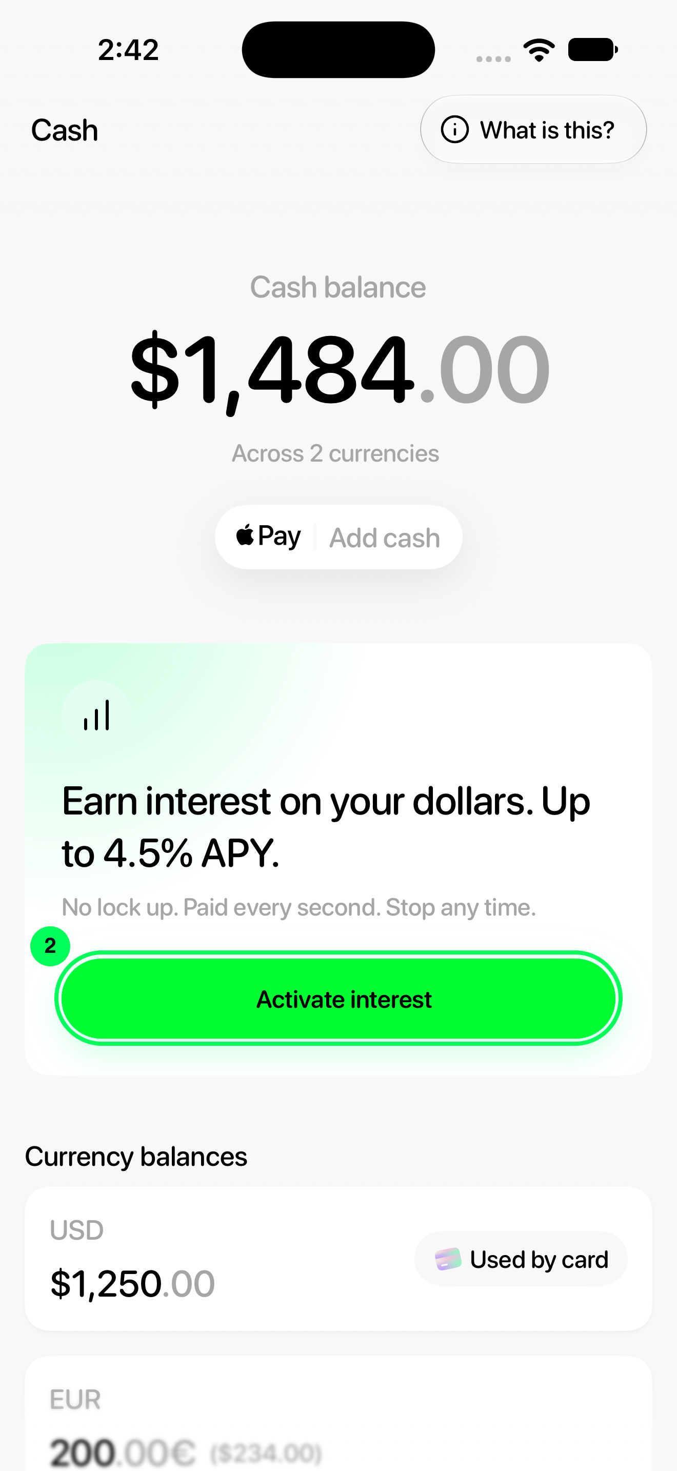 Open the interest calculator in the Tuyo app