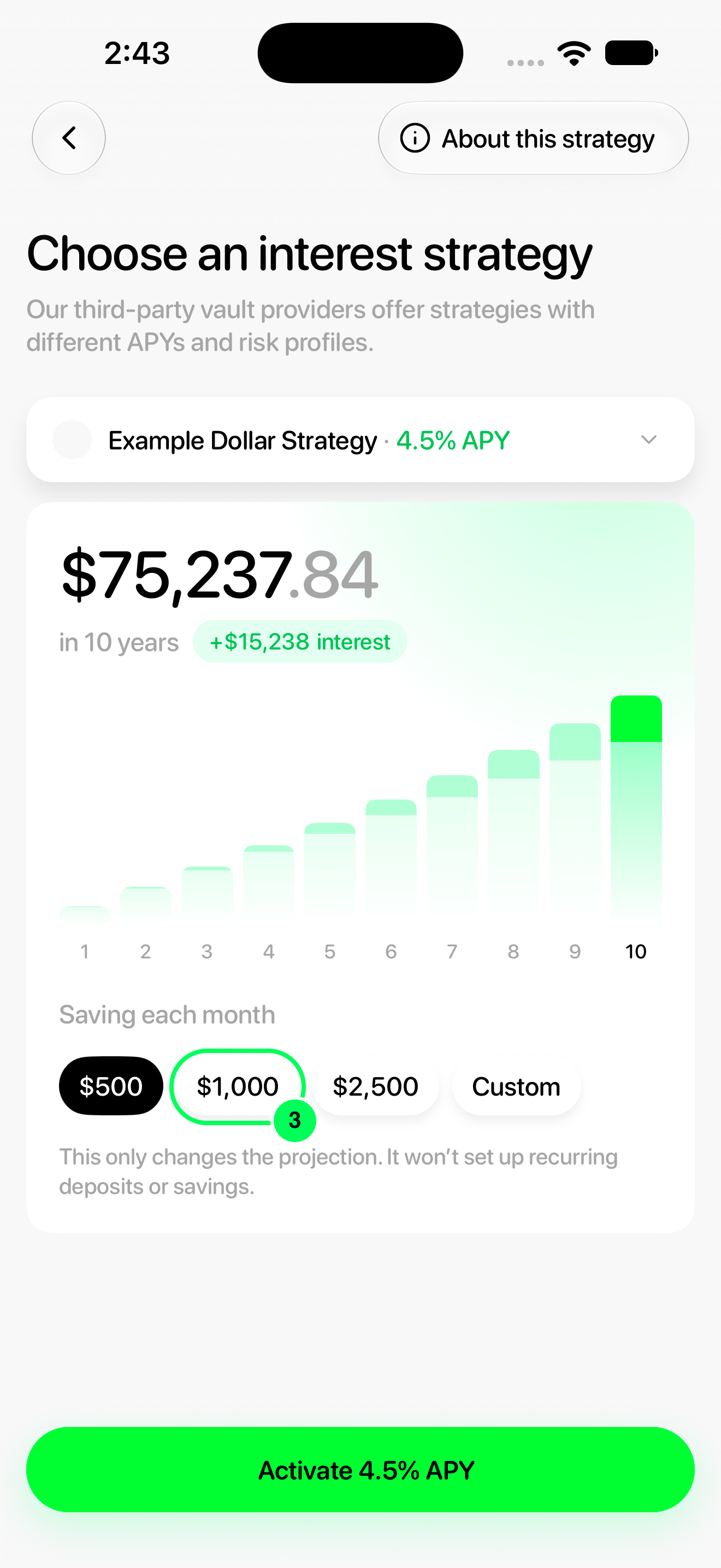 Set a monthly example in the Tuyo app