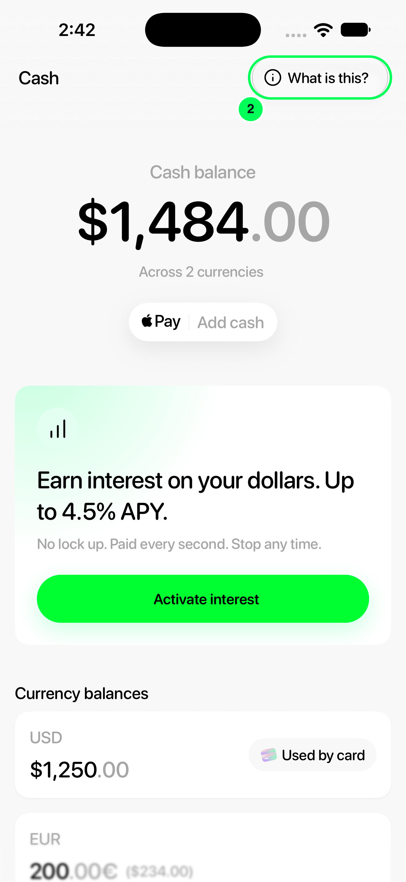 Open the Cash explanation in the Tuyo app
