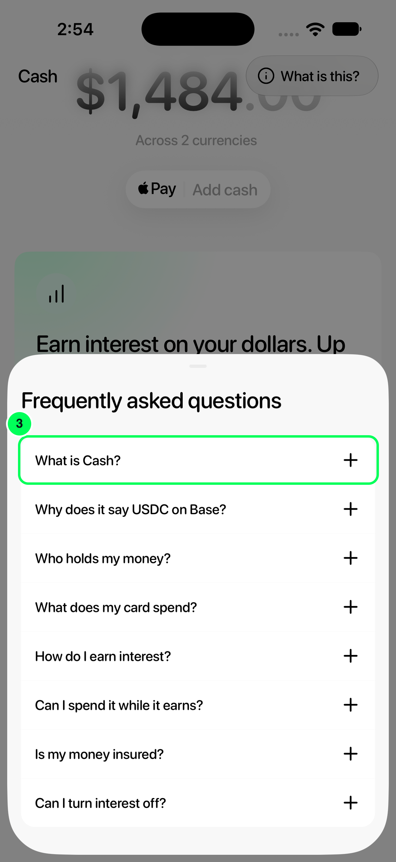 Read what Cash means in the Tuyo app